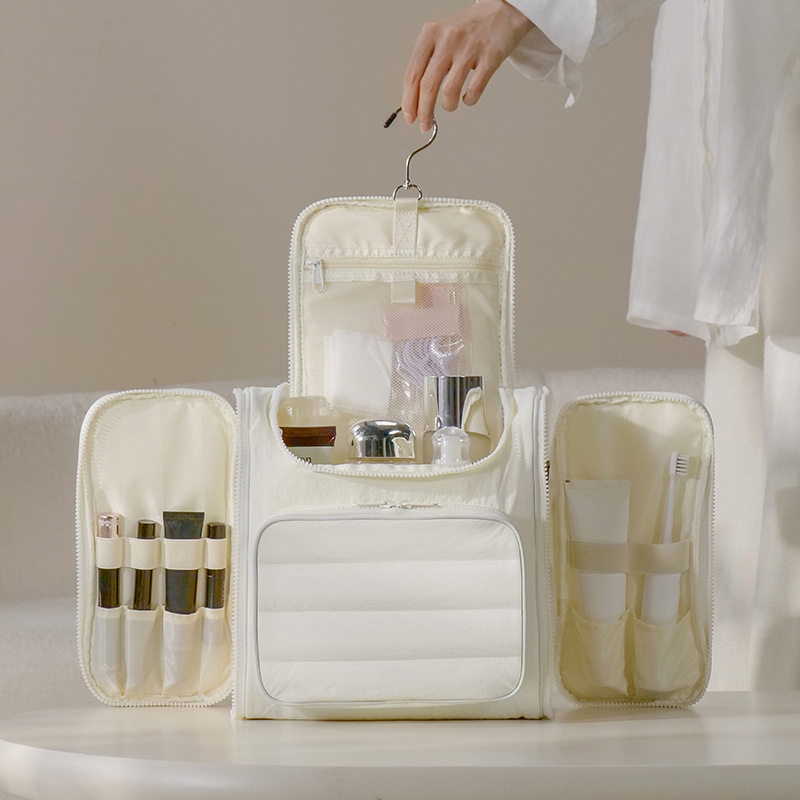 Tasilong bolsa de almacenamiento de lavado de doble apertura impermeable bolsa de equipaje de almacenamiento de viaje bolsa de gancho bolsa de cosméticos multifuncional grande