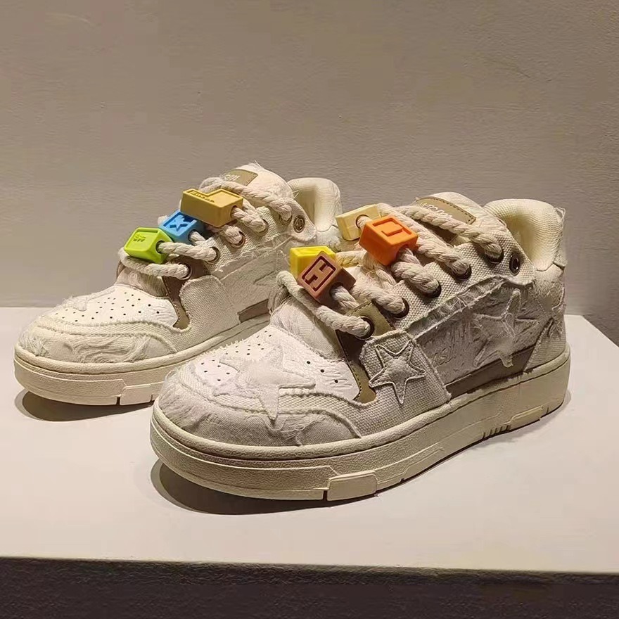 2024 Nieuw Bouwblok Niche Design Star Mannen En Vrouwen, Board Voor Casual Sporten, Veelzijdige Ins Trendy Schoenen_voghion.com