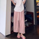 2025 Summer New Thin Pocket Yamamoto Pants for Small Outer Wear Pregnancy All-match Slimming Pregnant Women Ankle-length Pants