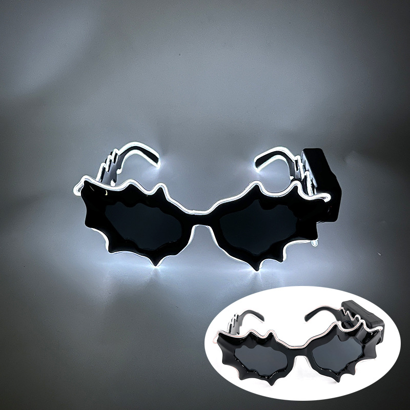 Nueva personalidad extraña irregular LED luminiscente gafas de tinta gafas de onda de moda gafas de sol extrañas props bungee image 12