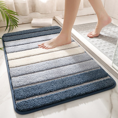 Cross-border simple striped home bedroom door mat bathroom absorbent mat home bathroom door anti-slip mat
