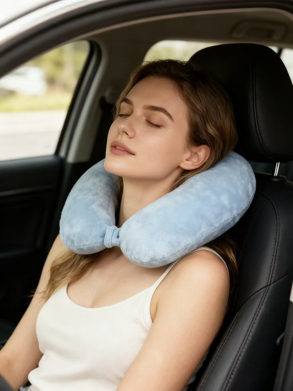 Cuscino da viaggio in memory foam per aereo e riposo_voghion.com