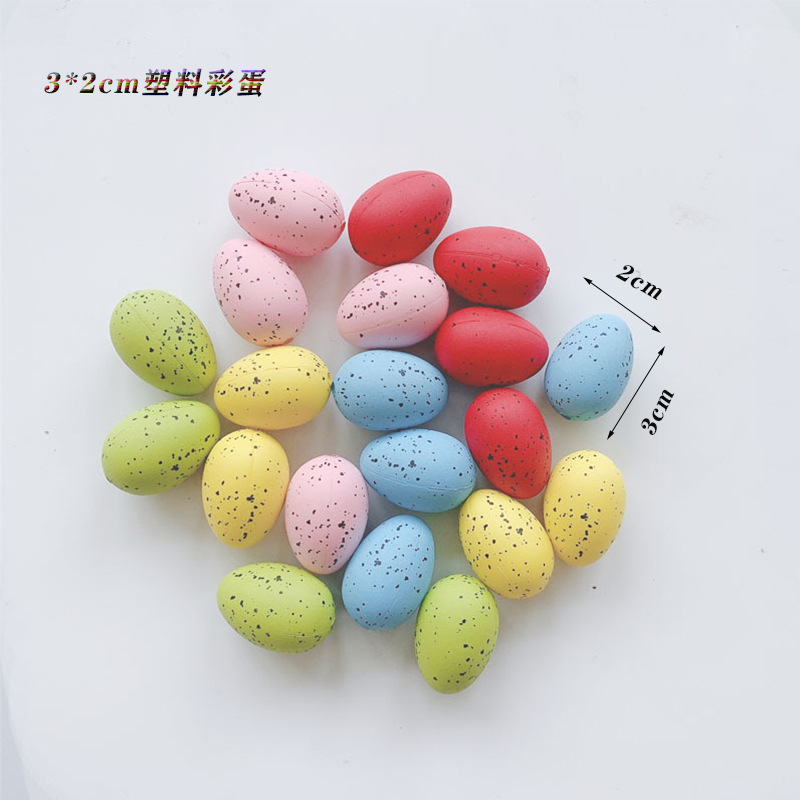 Cross Border Easter Egg 3*2cm Mini small size Pigeon Egg DIY Garnish Decorative Spotted Egg Simulation Egg