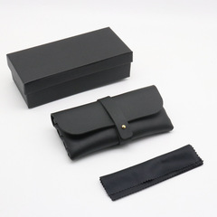 2022 Handcrafted Leather Eye Glass Box Durable Portable Sunglasses Case Leather Eye Glass Soft Bag