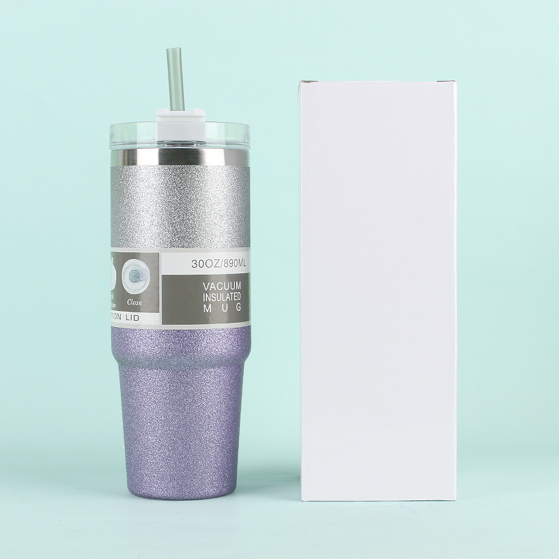 Pintura de diamante 20oz30oz taza de helado de doble capa taza de acero inoxidable aislamiento de viaje en coche taza de café de mantenimiento de frío taza de coche