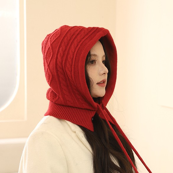 cashmere women's thickened knitted with a collar for both autumn winter warmth and windproof versatility._voghion.com