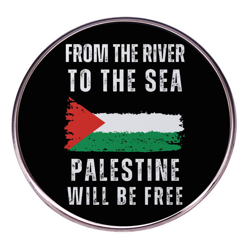 Desde el río hasta el mar Palestina será liberado broche libre Palestina pin insignia de aleación de metal