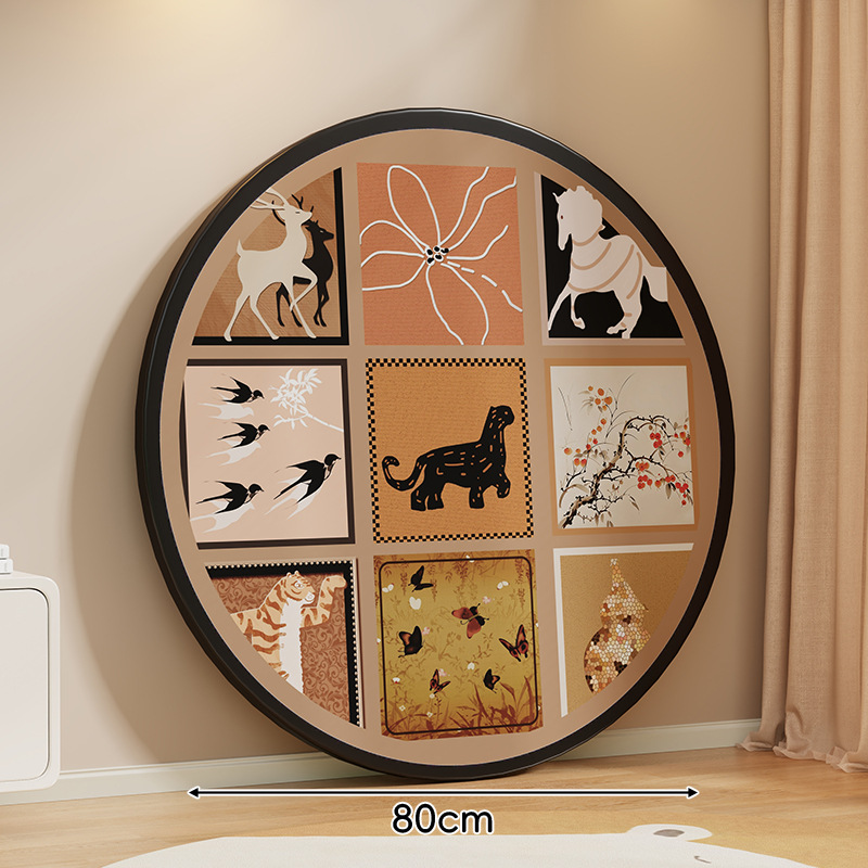 레트로 스타일 * 블랙 직경 80CM [판 두께 1.5]