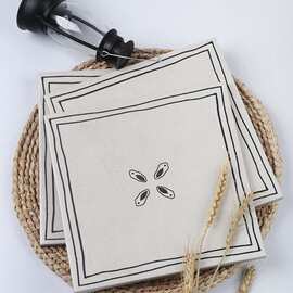 法式奶油风300x300瓷砖黑白小花砖民宿卫生间厨房阳台哑光地砖