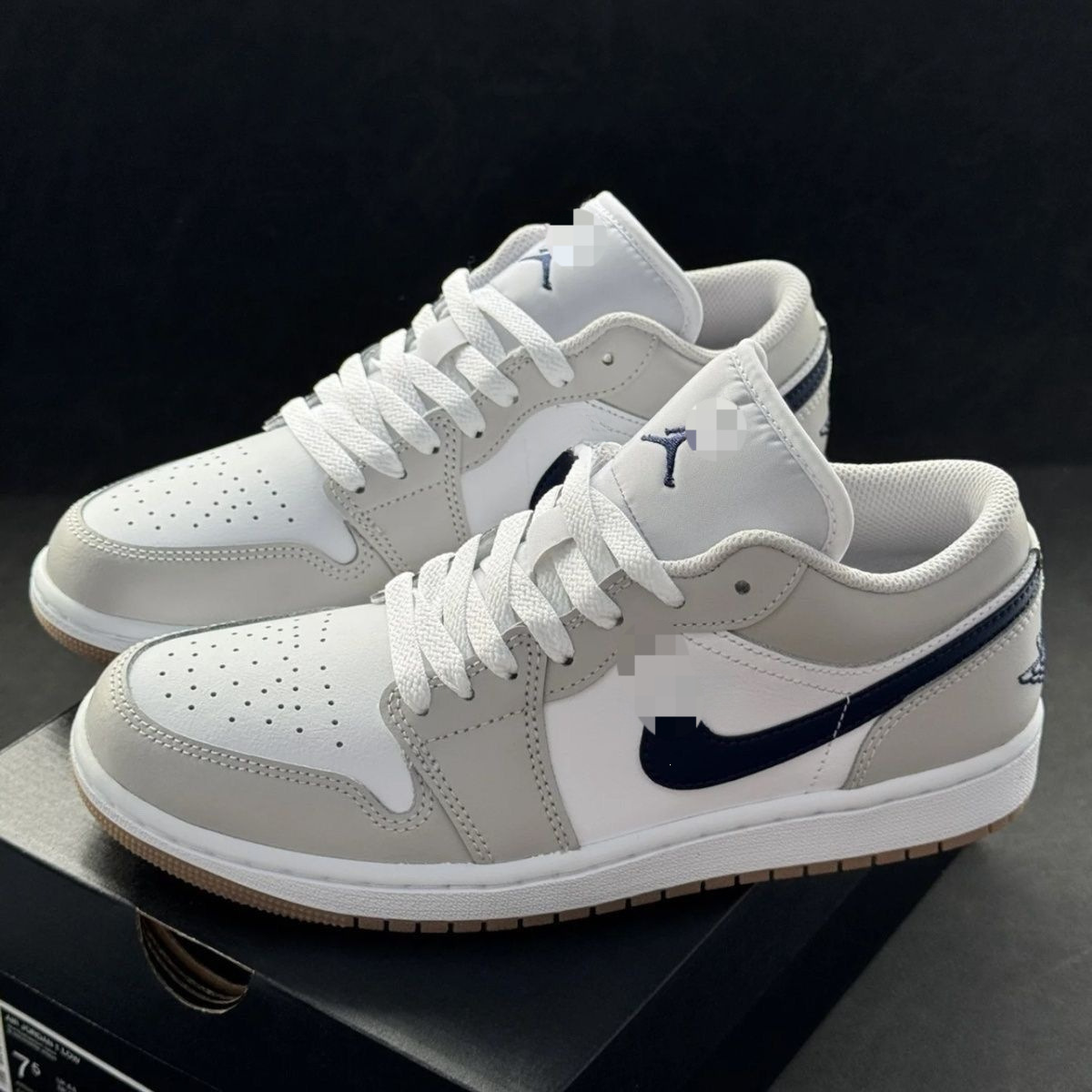 &Putian Pure Original 1 Low-Top Dark Blue Campus High-Value Couple Fashion Versatile Trendy Sneakers for Men and Women