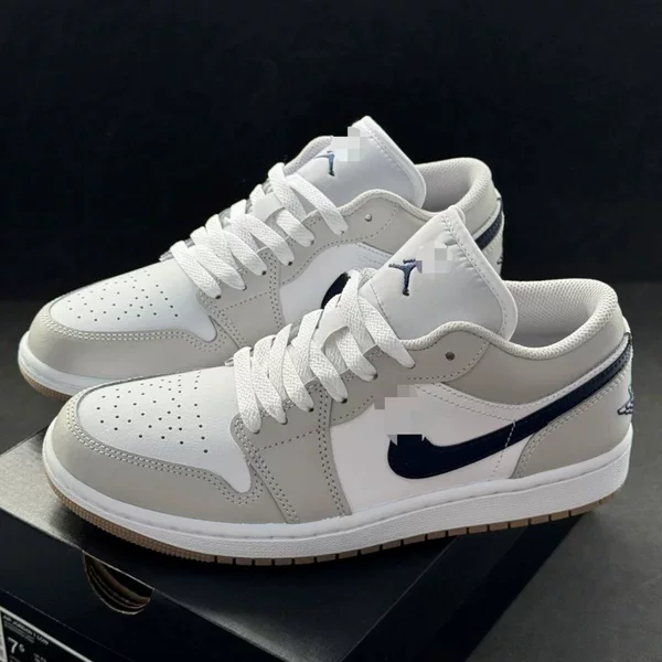 &Putian Pure Original 1 Low-Top Dark Blue Campus High-Value Couple Fashion Versatile Trendy Sneakers for Men and Women