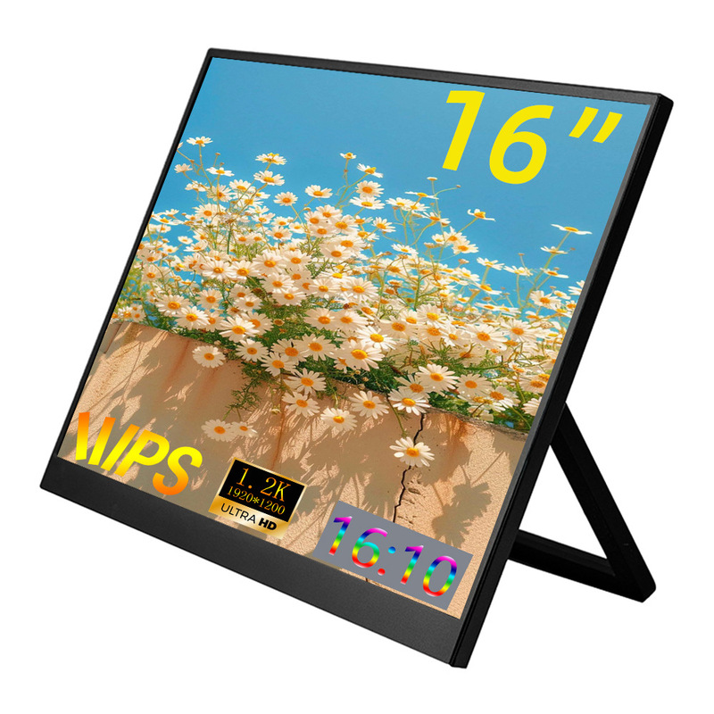 100% Srgb Portable Monitor 16inch Computer Secondary Screen Expansion Gaming Console Xbox/Xsst Screen Projection