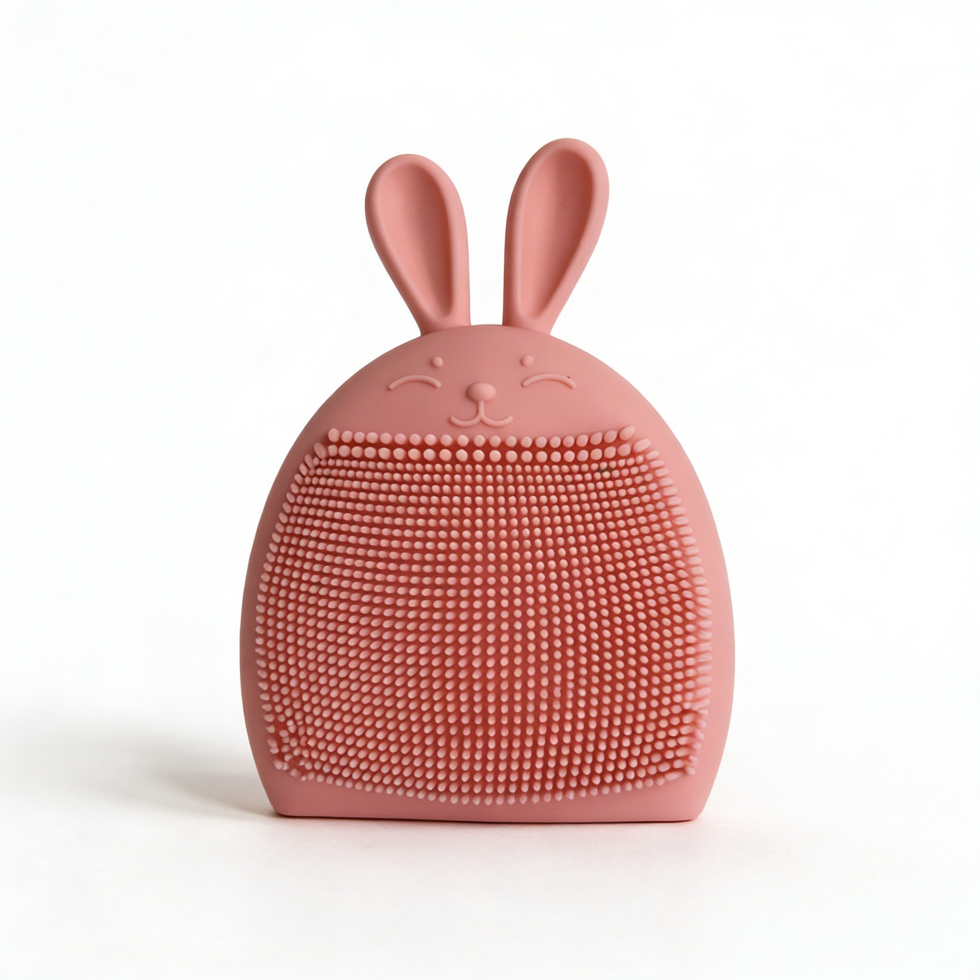 Cepillo de limpieza facial portátil de silicona con cerdas suaves, diseño de conejo, para bebés, nuevo y novedoso, para limpieza y masaje.