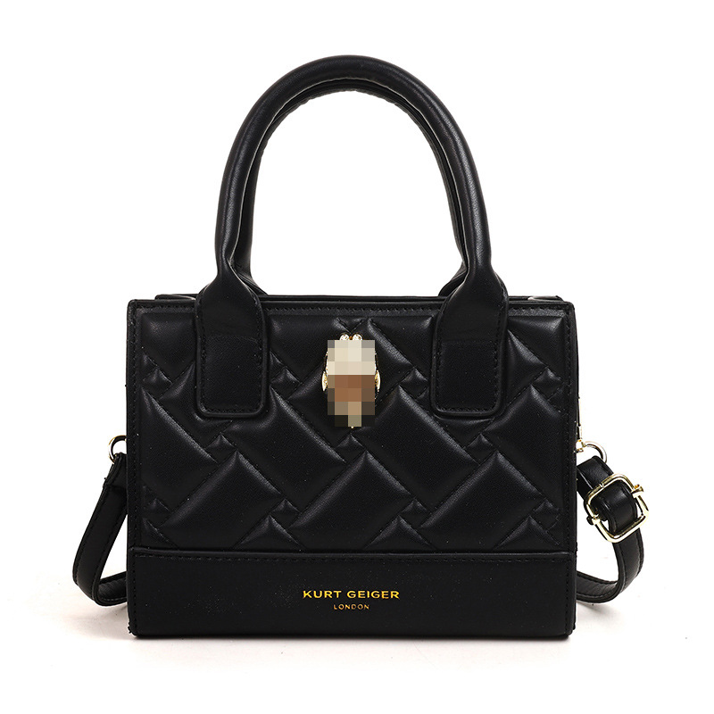 Bolso de PU transfronterizo nueva tendencia charol rombo pequeño cuadrado bolso de mensajero de un solo hombro de alta gama de nicho