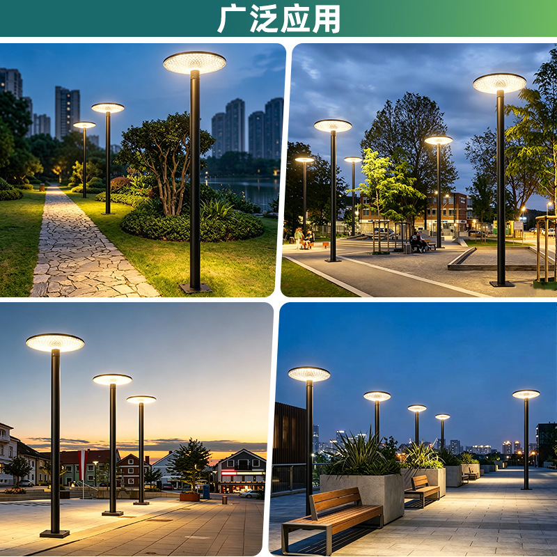 lámpara solar de patio iluminación al aire libre lámpara de poste alto ingeniería de lámpara de paisaje de 3 metros lámpara de calle paneles solares impermeables