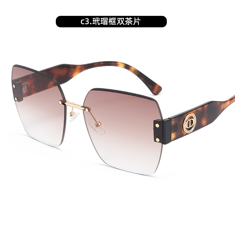 Nuevas gafas de sol de moda, gafas de sol con corrector de maquillaje de montura grande, sentido de alta gama, gafas de sombra callejera de celebridades de Internet, transmisión en vivo