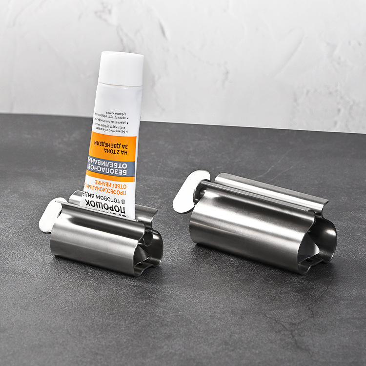 304 de acero inoxidable exprimidor de pasta de dientes manual rotativo exprimidor limpiador facial herramienta perezoso hogar pasta de dientes exprimidor