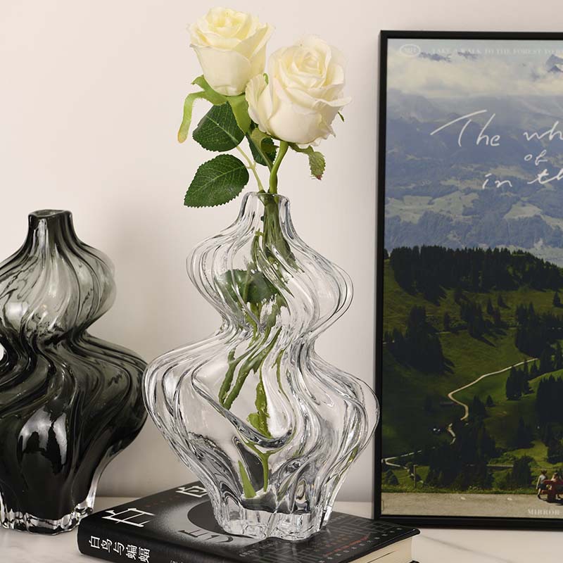 Simples vasos de calabaza roja ligera de lujo agua verde plantación de flores decorativa de escritorio sala de estar decoración creativa floral