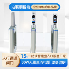 厂家批发豪华防撞小摆闸小区人行通道闸人脸识别进出开闸