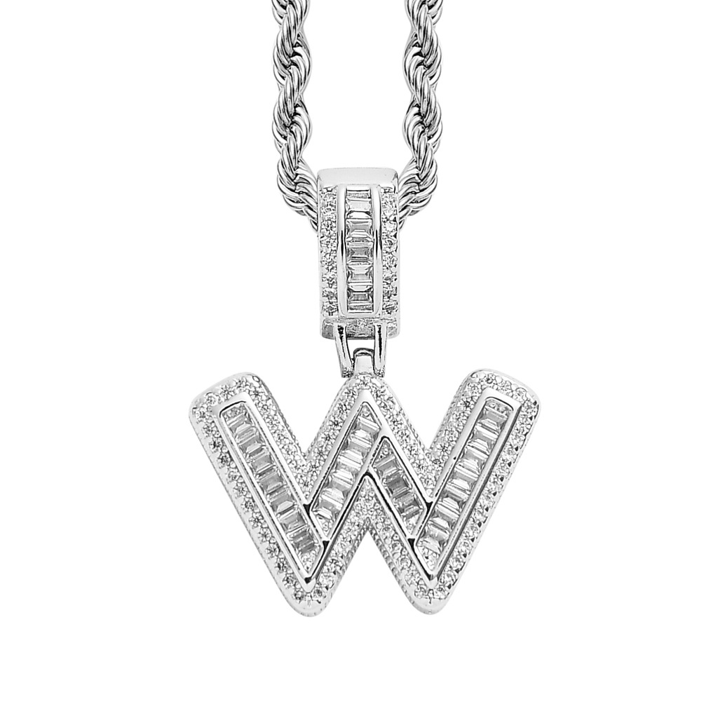 Style Simple Lettre Le Cuivre Incruster Zircon Pendentif 1 Pièce display picture 6