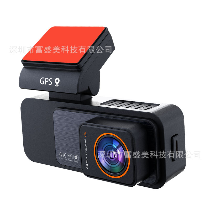 新型国境を越えた2レンズ4k駐車監視360パノラマ3インチWIFI夜視高精細GPSドライブレコーダ