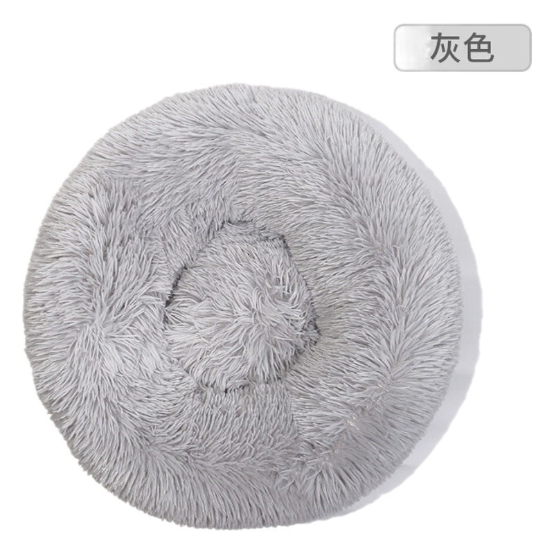 Nido de mascotas de terciopelo largo perrera suave de tamaño pequeño y mediano perro y gato nido estera sueño profundo redondo de piel larga cómoda estera nido cálido