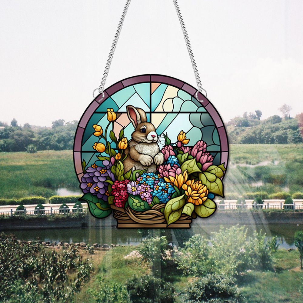 95g Weight pendant Home Textiles & Decor Type Acrylic Material Easter Festival Rabbit Pattern Casual, Elegant, Classical Style Easter Casual Elegant Classical Rabbit Arylic Party Supplies Decorations 132