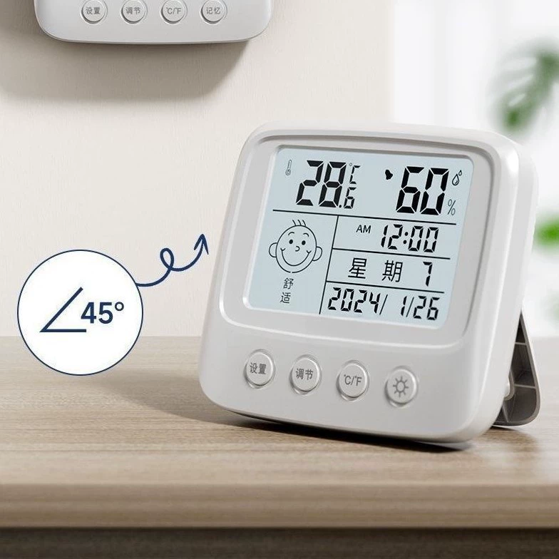 Высокая точность подвесная стена термометр с внутренней термометром с будильником