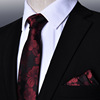 Tie, scarf, classic suit jacket, festive red set