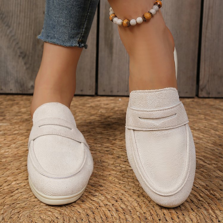 Women's Plus Size Flat Sandals, 2026 Summer New Style, Closed Toe, Retro, European And American Style Fashionable Sandals For Women._vogvips.com