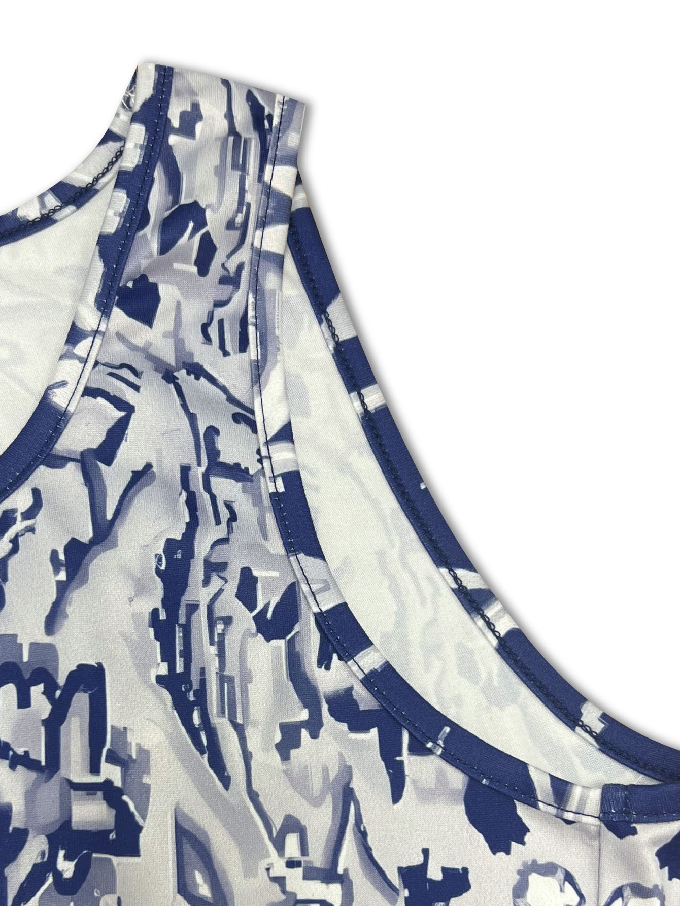 2025 Cross-Border Foreign Trade Bohemian Printed For Women, Summer Fashionable Elegant Round Neck Sleeveless Long Dress_ecoleips.com
