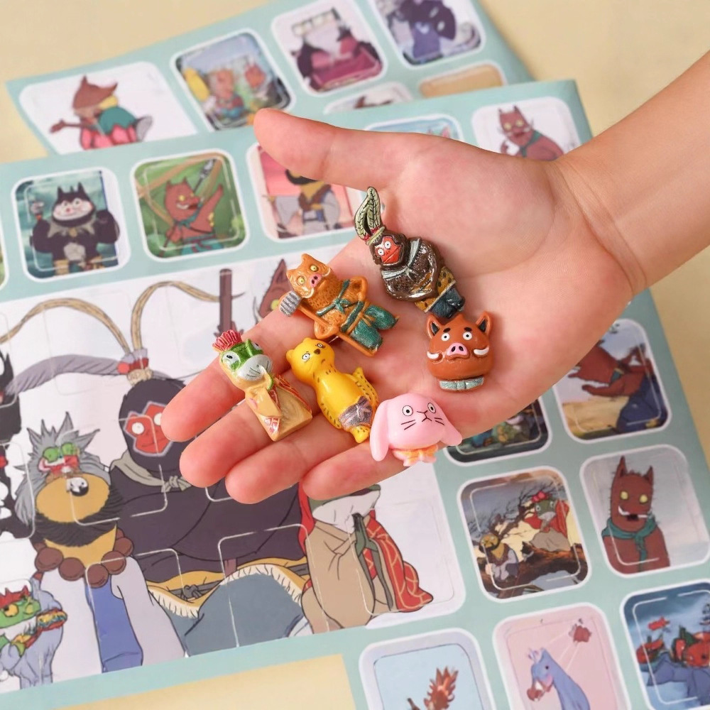 Resina 40 en la montaña Langlang pequeño monstruo Cave Le Caja ciega muñeca colgante juguetes de lotería para niños