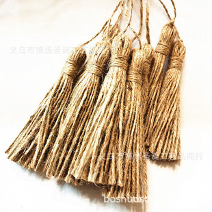Manufacturer Direct 11CM Hemp Rope Tassel Baotou Tassel Decorative Hemp Rope diy Hand-knitted Tassel Accessories