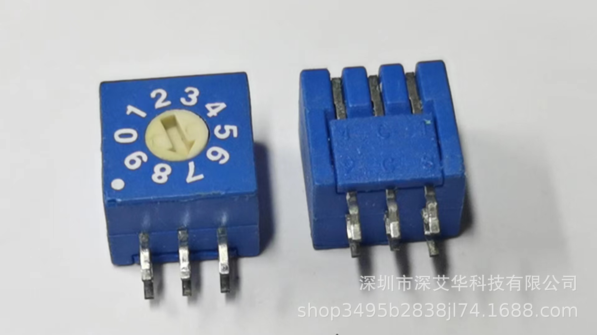 ECE编码开关10X10 0-9 3;3 -字型调整正码立式2.54直插-ERD110RRZ