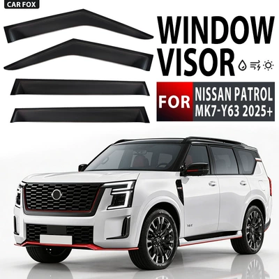 Y63 Y62 Rain Shield, Rain shield - standard-packaging-4pcspatrol-patrolmk7-y63-2025plexiglassno-bright-stripsrain-shield