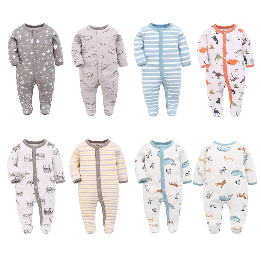 Cross-border baby one-piece spring and a...