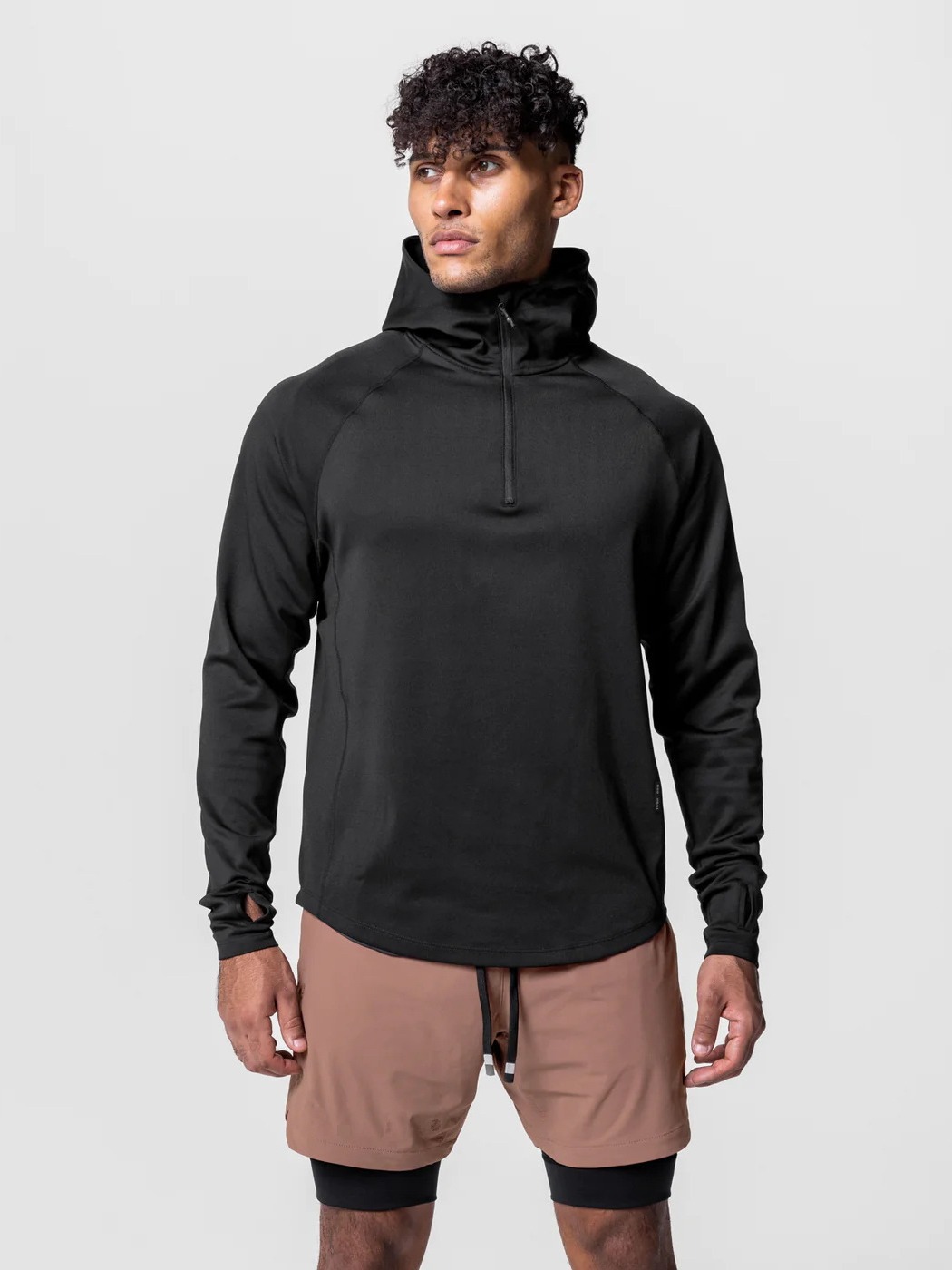 Crazy muscle hombres deportes casual chaqueta con capucha primavera y otoño fitness media cremallera cuello alto europeo y americano suéter suelto