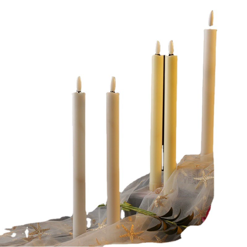 Длинная светодиодная свеча для декора, имитирующая электронную свечу, для дня рождения, свадьбы, Дня святого Валентина, Рождества, создающая атмосферу праздника.