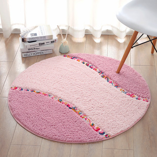 田園圓形地毯電腦椅墊轉椅墊卧室梳妝台凳子椅子地墊書房地板墊子