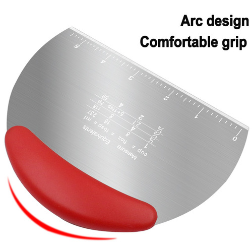厨房实用小工具不锈钢切面刀带刻度 奶扎糖切刀 肠粉刮刀烘培工具