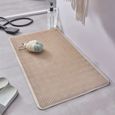 Large Non-Slip Shower Room Mat, Avtomobil döşəmə paspasları - massage-soft-spikes-coffee-34cm-x-67cm