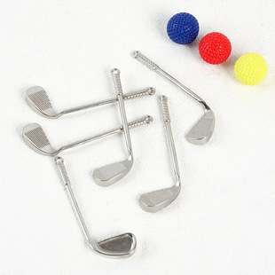 Simulated Mini Alloy Golf Club Keychain Pendant Sports Event Souvenir Creative Bag Pendant