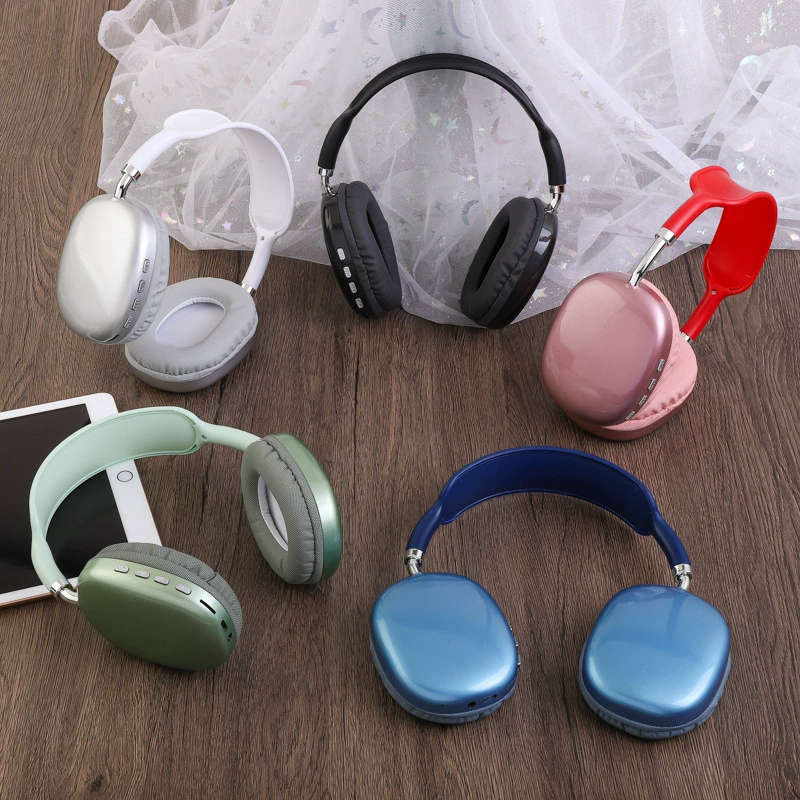 Наушники P9, беспроводные Bluetooth наушники с полноразмерными амбушюрами, совместимы с мобильными устройствами, мультти‑цвет