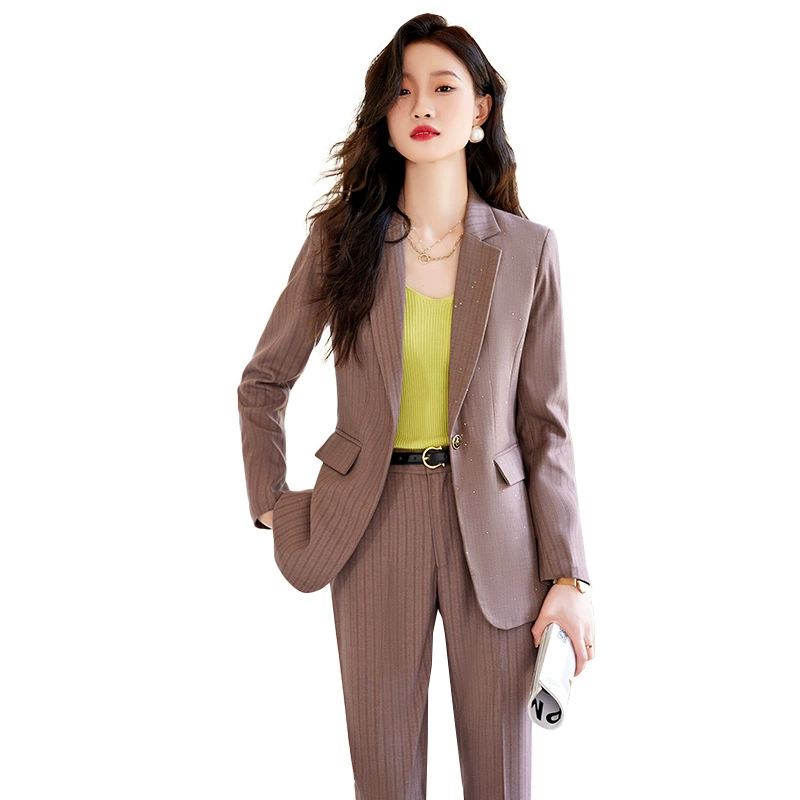 Set, demi-season classic suit jacket for work