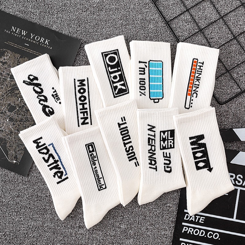 Klein calcetines de moda azul calcetines grandes C Placa de ajedrez estudiante de cuadros ins calcetines de moda a media pierna calcetines largos de otoño e invierno