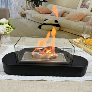 Customized Alcohol Fireplace Desktop Real Fire Outdoor Atmosphere Flame Fire Pit Decoration Desktop Small Stove Desktop Small Fireplace