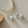 Universal organic earrings from pearl, 925 sample silver, light luxury style, bright catchy style