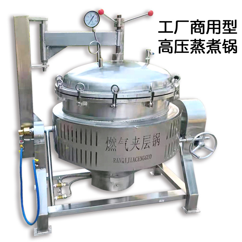 200升蒸汽煮锅 不锈钢高压蒸煮设备 燃气高压锅 质保一年