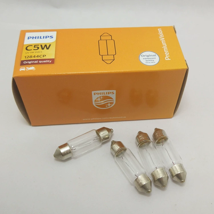 Philips C5W PHILIPS 12V 5W E1 2BL 12844 36-38MM SV8.5 лампа с двойным наконечником