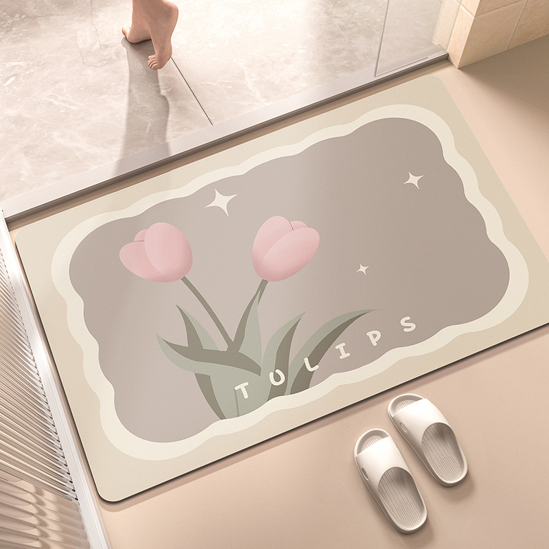 Alfombra del piso del baño alfombra absorbente de barro de diatomeas alfombra del piso del baño alfombra antideslizante puerta del baño